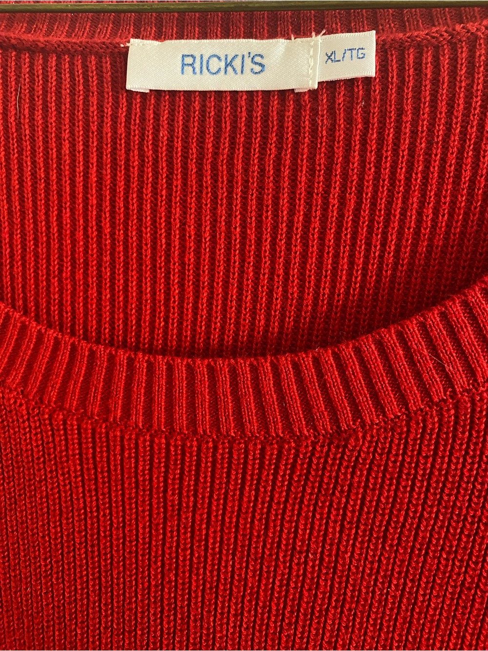 Ricki's Bright Red Ribbed Knit Sweater - Picture 3 of 7